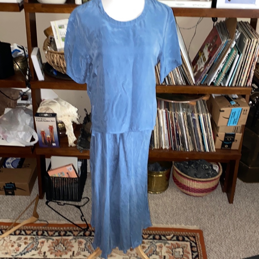 Vintage silk skirt and top set